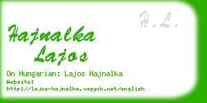 hajnalka lajos business card